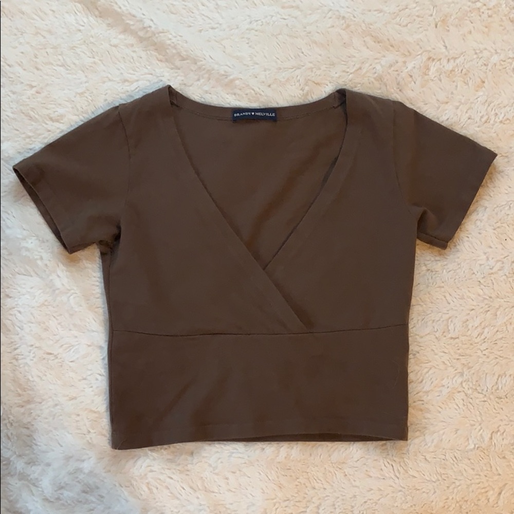 NWOT Brandy Melville Brown Amara Top
